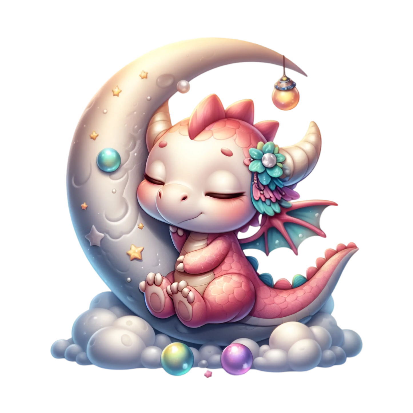 Bügelbild Drache auf Mond #6 - Fylou's Style