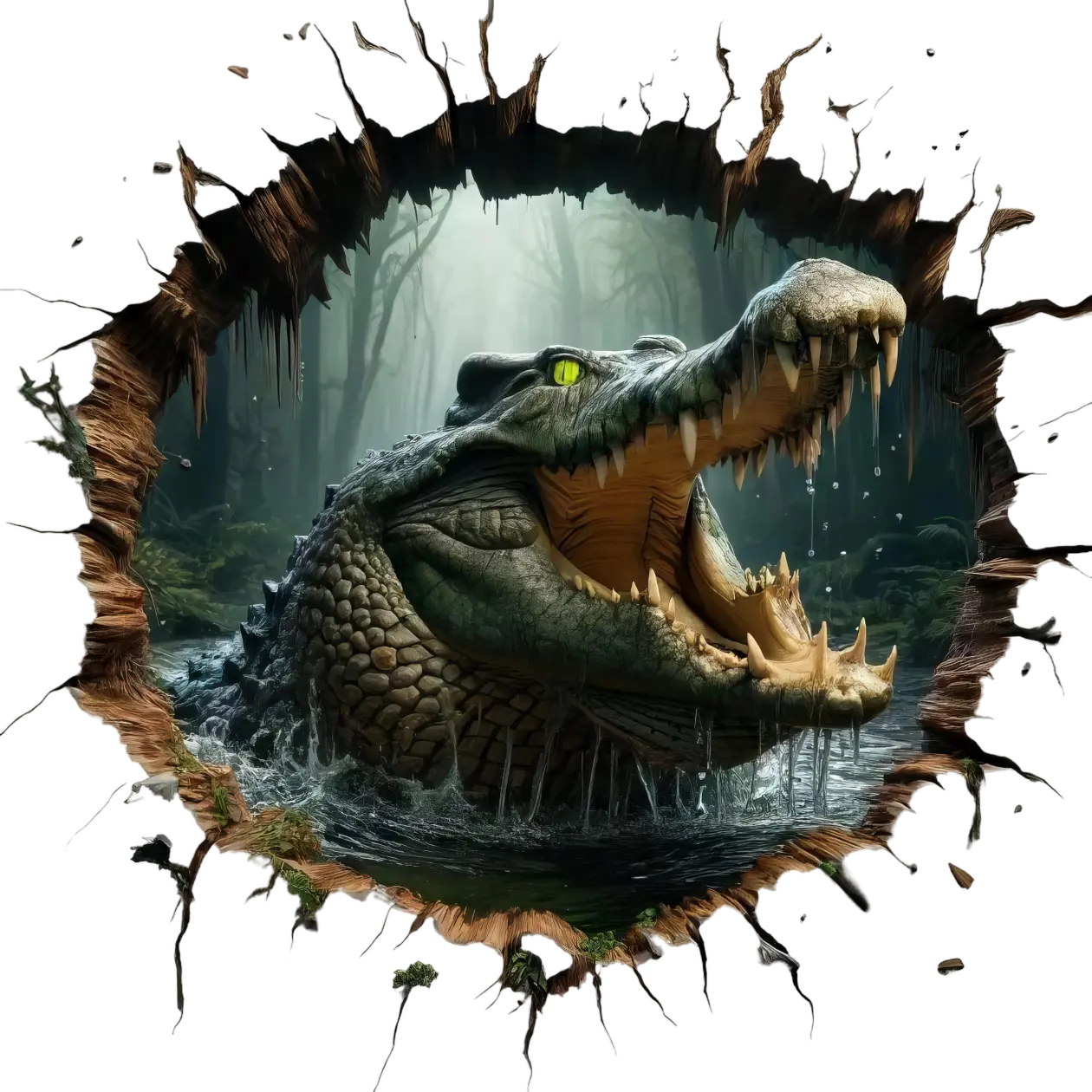 Bügelbild 3D Krokodil #14 Fylou's Style