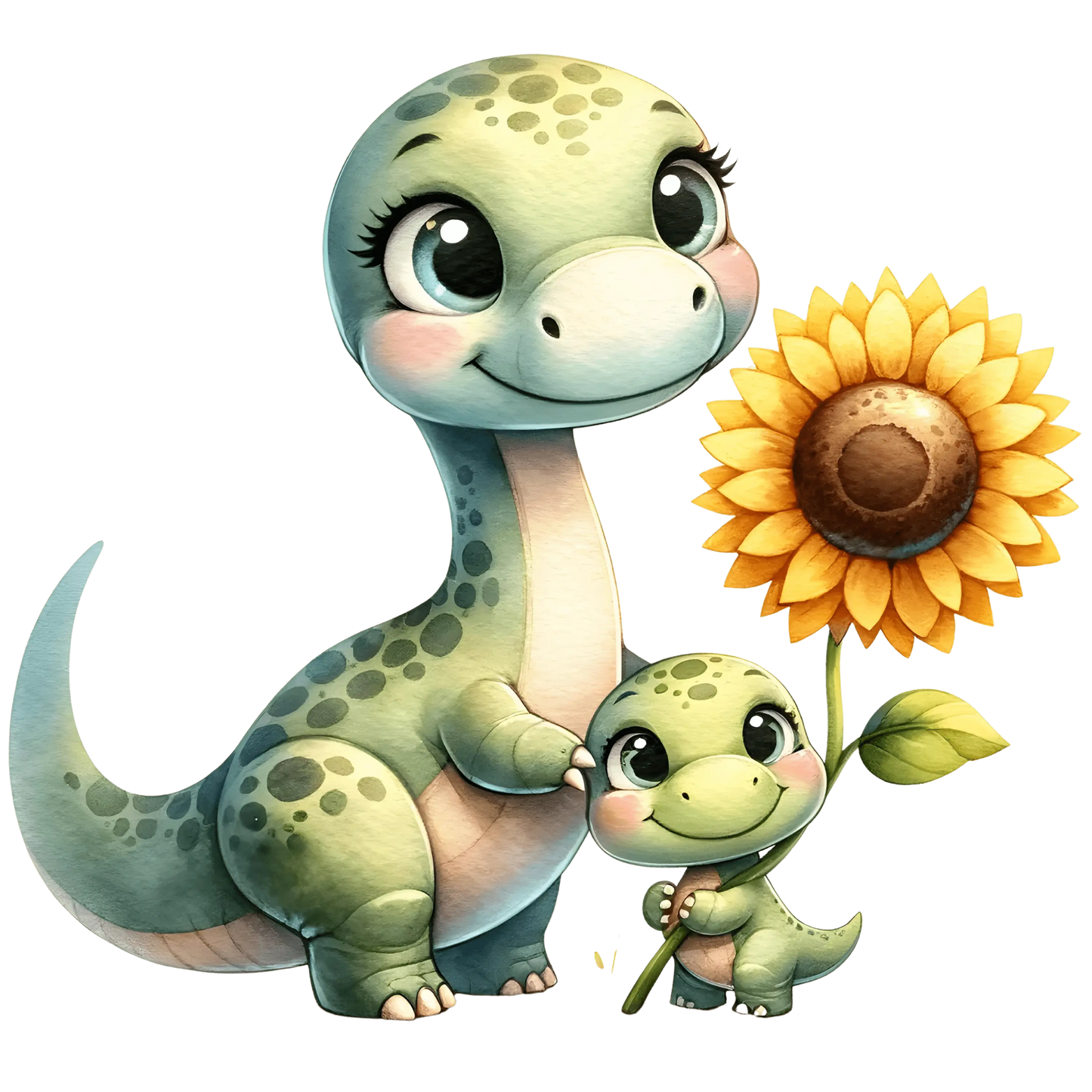 Bügelbild Sonnenblumen Dinosaurier #12 Fylou's Style