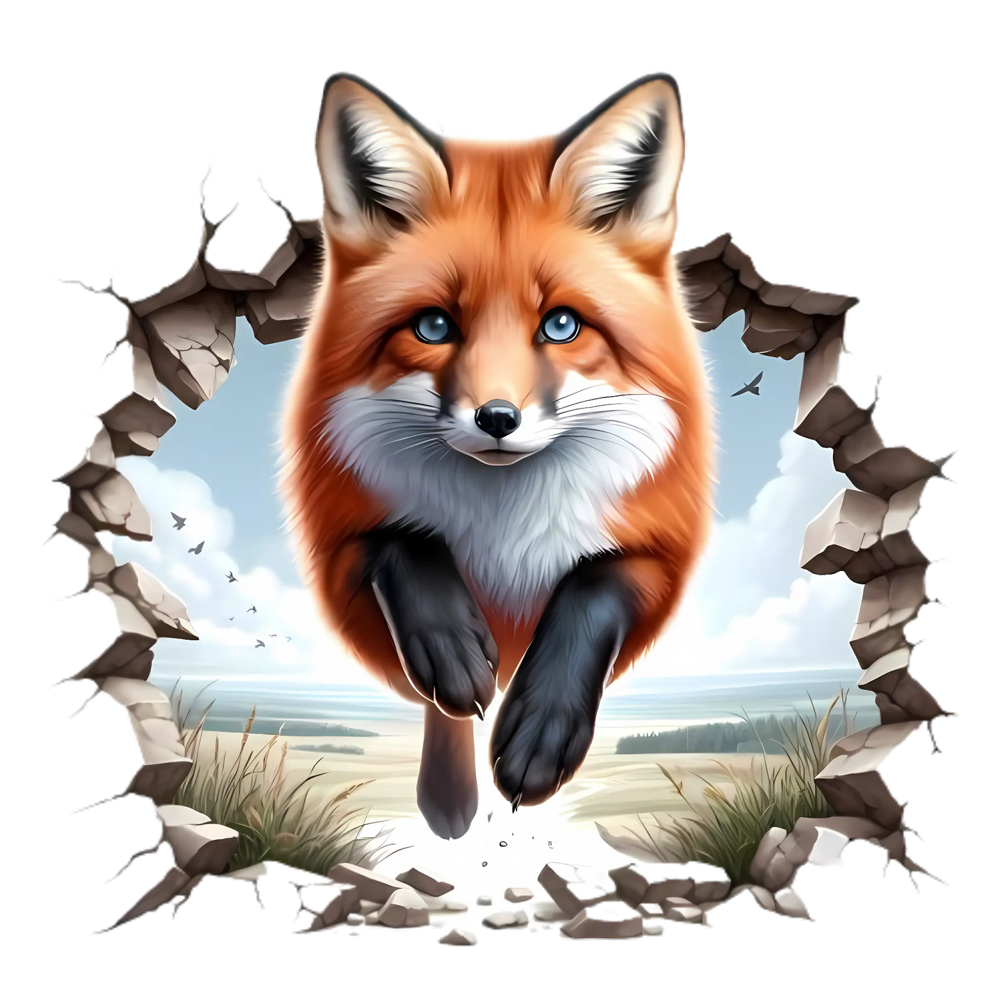 Bügelbild 3D Fuchs #2 Fylou's Style