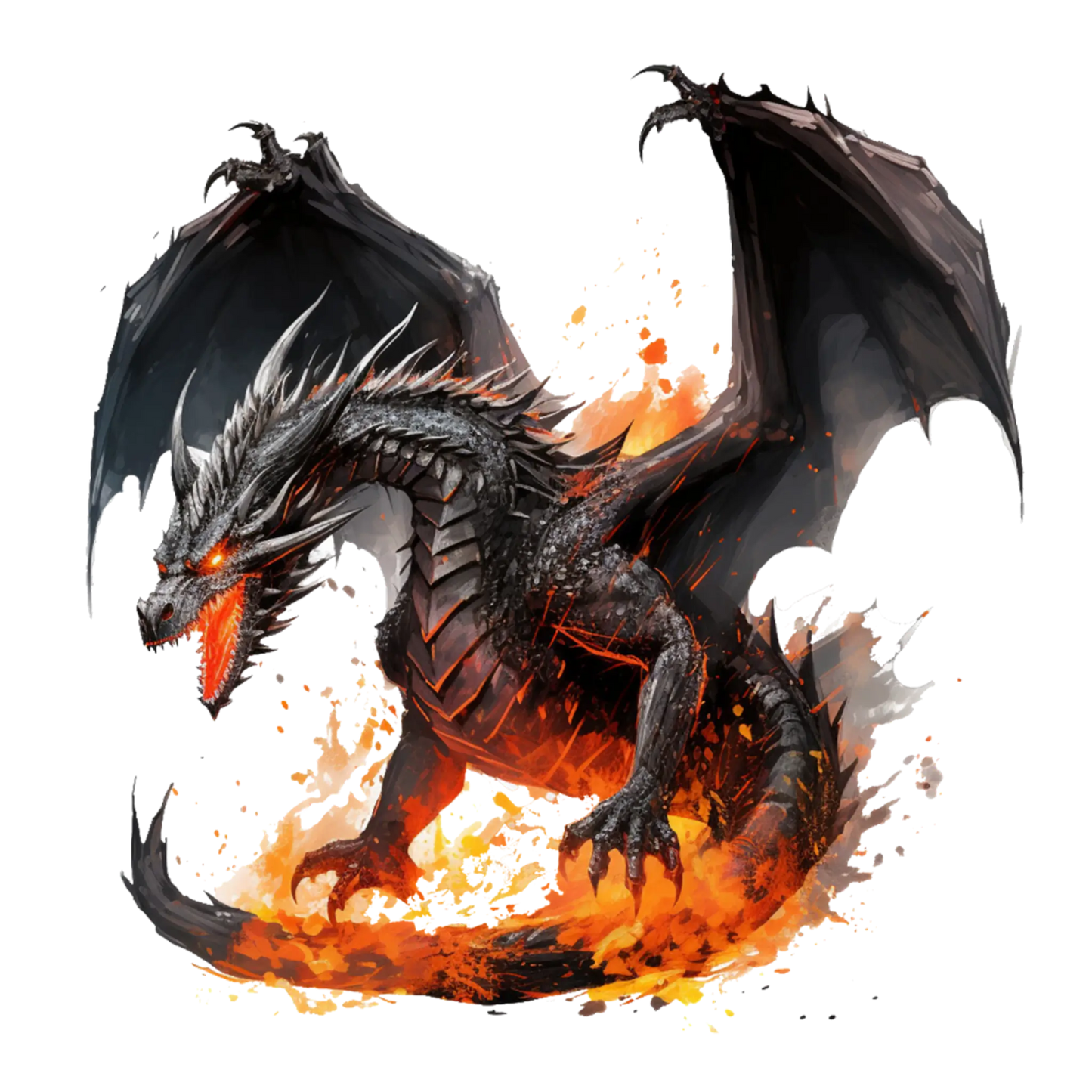 Bügelbild Feuer Drache #1 Fylou's Style