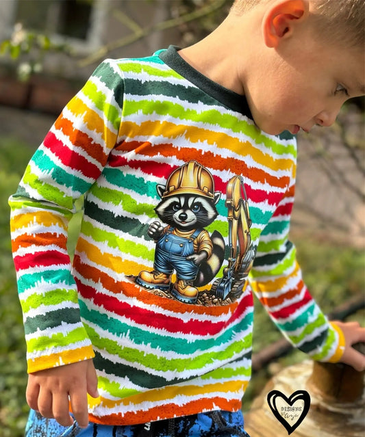 Bügelbild Bauarbeiter Waschbär #4 - Fylou's Style