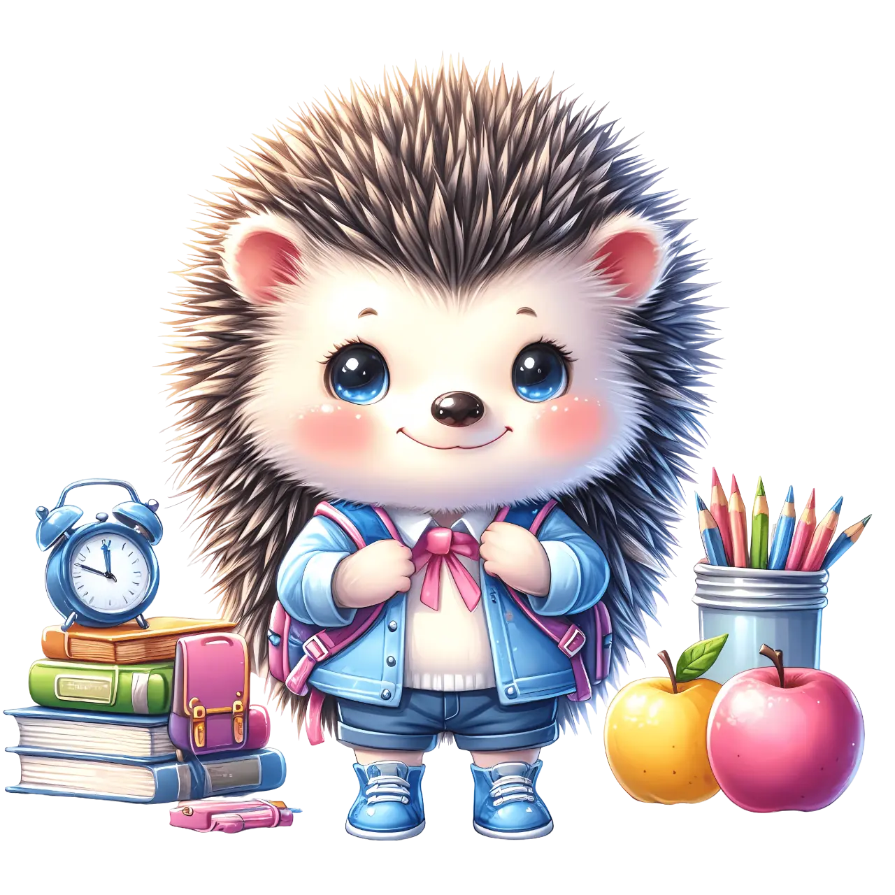 Bügelbild Igel in der Schule Fylou's Style