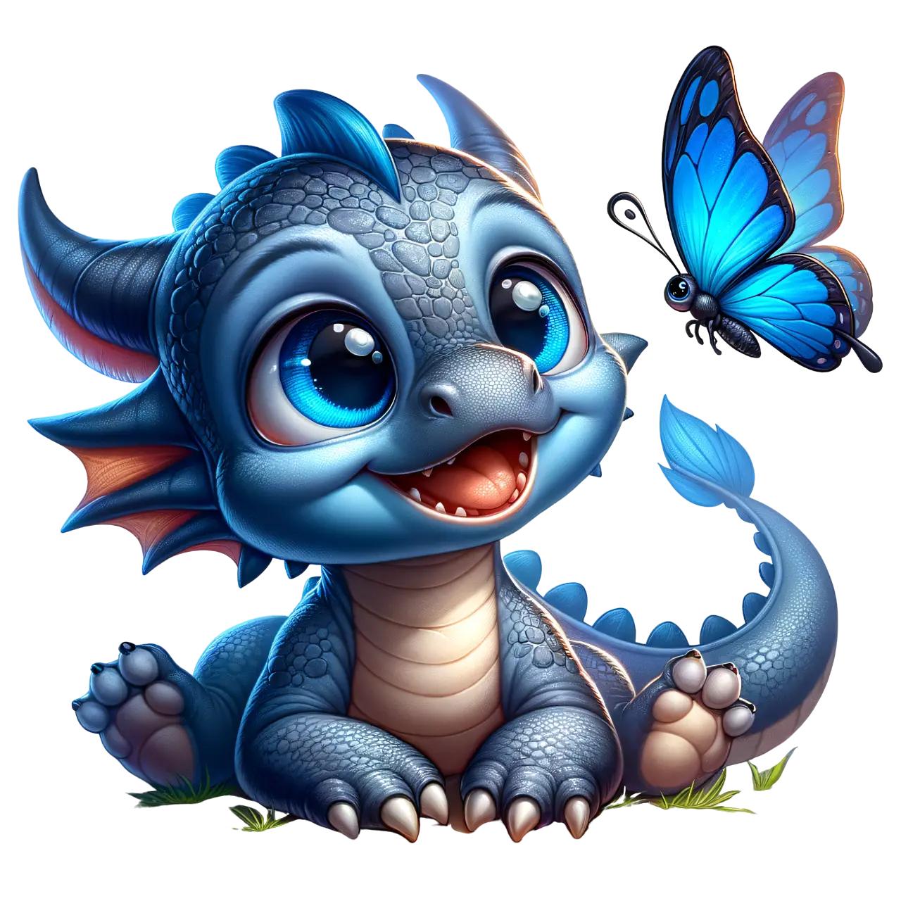Bügelbild Drache mit Schmetterling #5 Fylou's Style