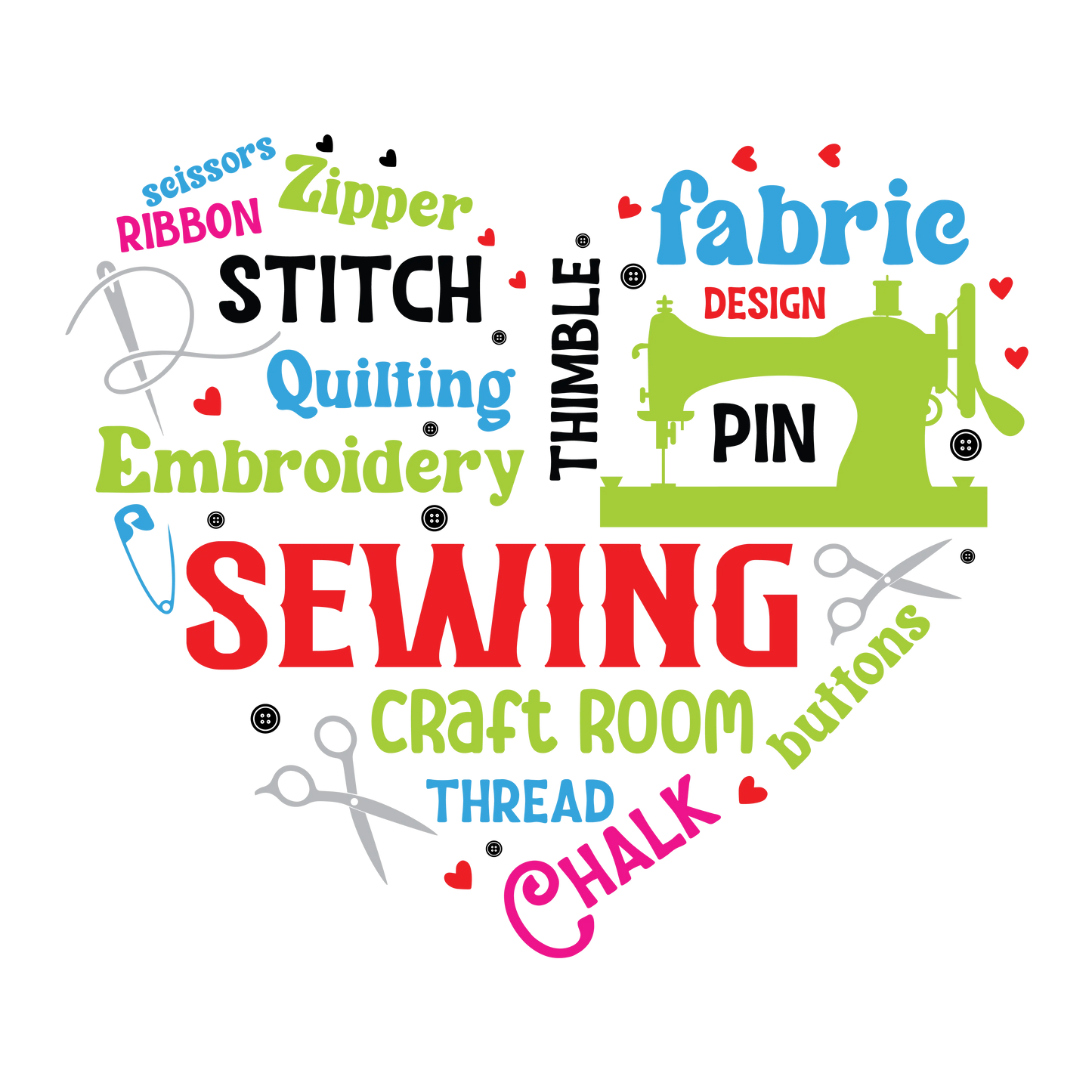 Bügelbild Sewing Heart Fylou's Style