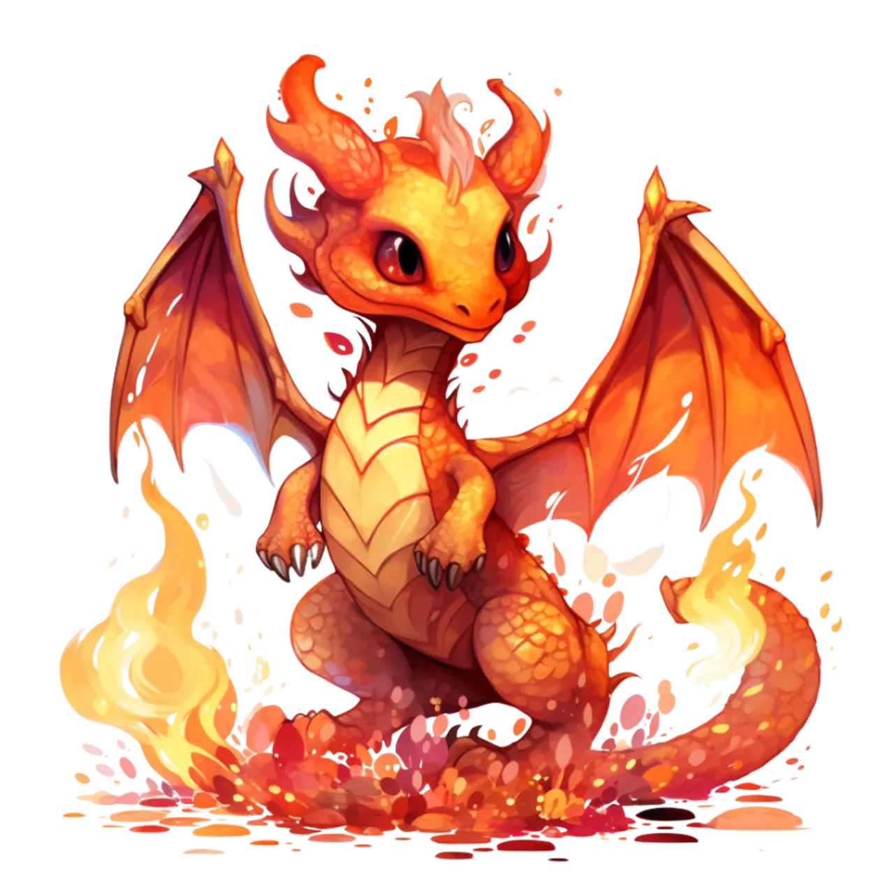 Bügelbild Feuer Drache #4 Fylou's Style