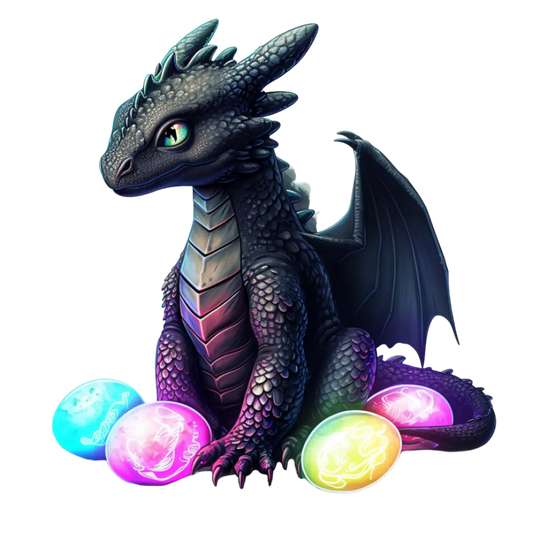 Bügelbild Schwarzer Drache #11 Fylou's Style