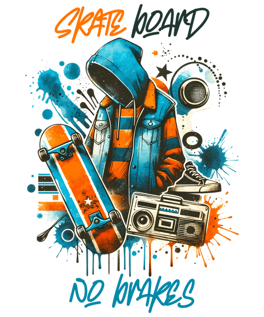 Bügelbild Skate no Brakes Fylou's Style
