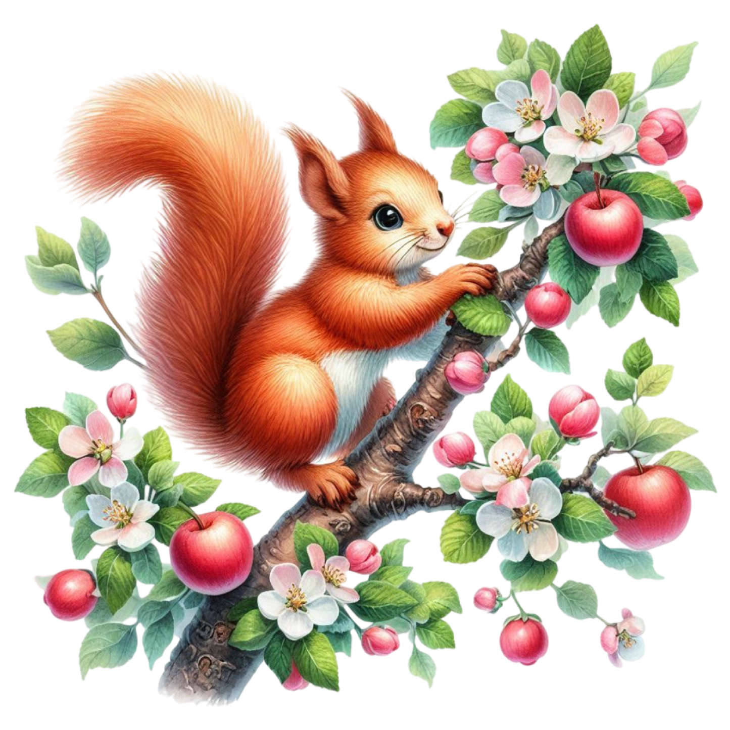 Bügelbild Eichhörnchen im Baum #2 Fylou's Style