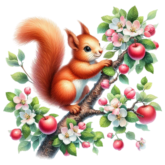 Bügelbild Eichhörnchen im Baum #2 Fylou's Style