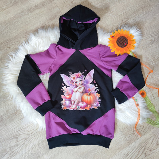 Bügelbild Lila Glitzer Herbst Fee #2