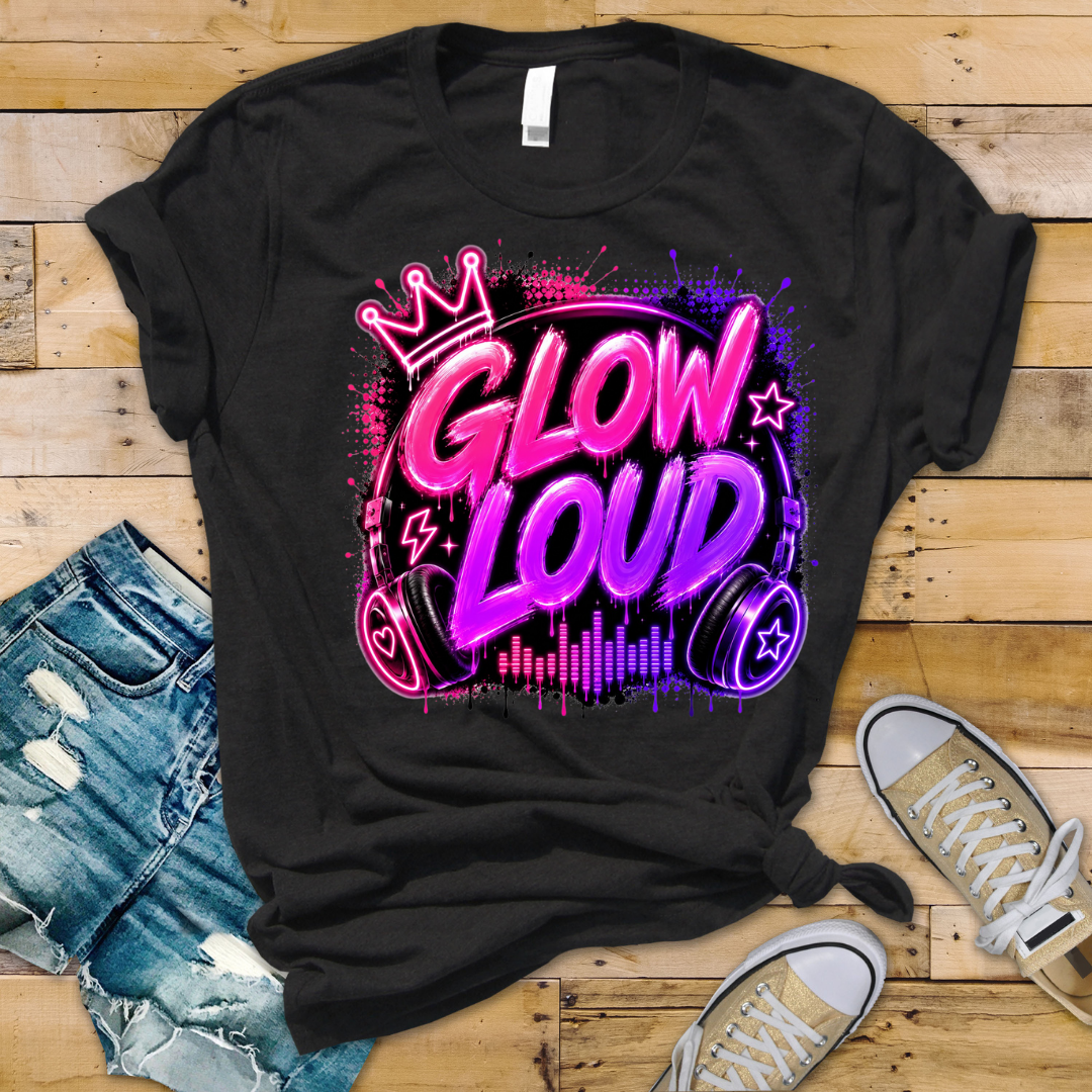 Bügelbild Glow Loud