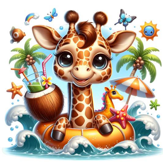 Bügelbild Sommer Giraffe Fylou's Style