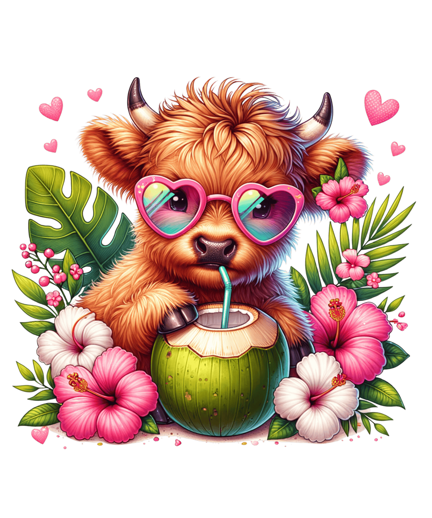 Bügelbild Highland Kuh Sommer #11 Fylou's Style