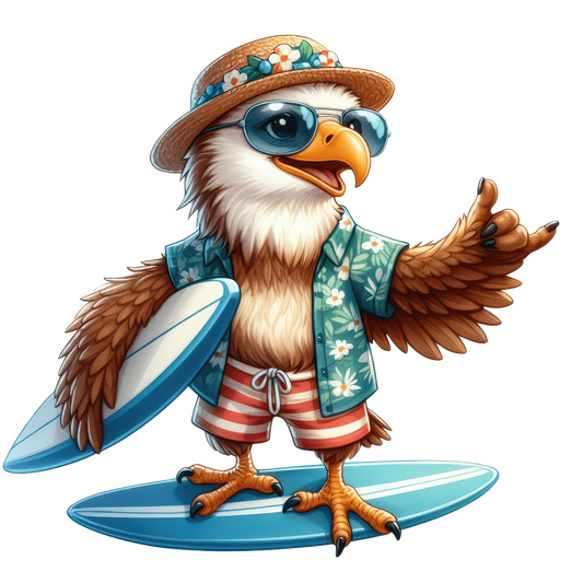 Bügelbild Summer Animal Surfing #7 Fylou's Style