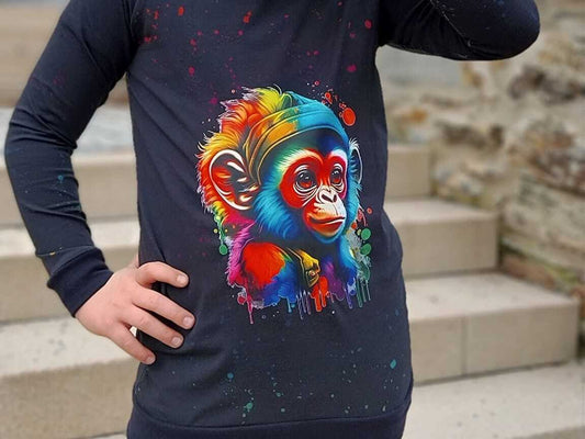 Bügelbild Colorful Monkey Fylou's Style