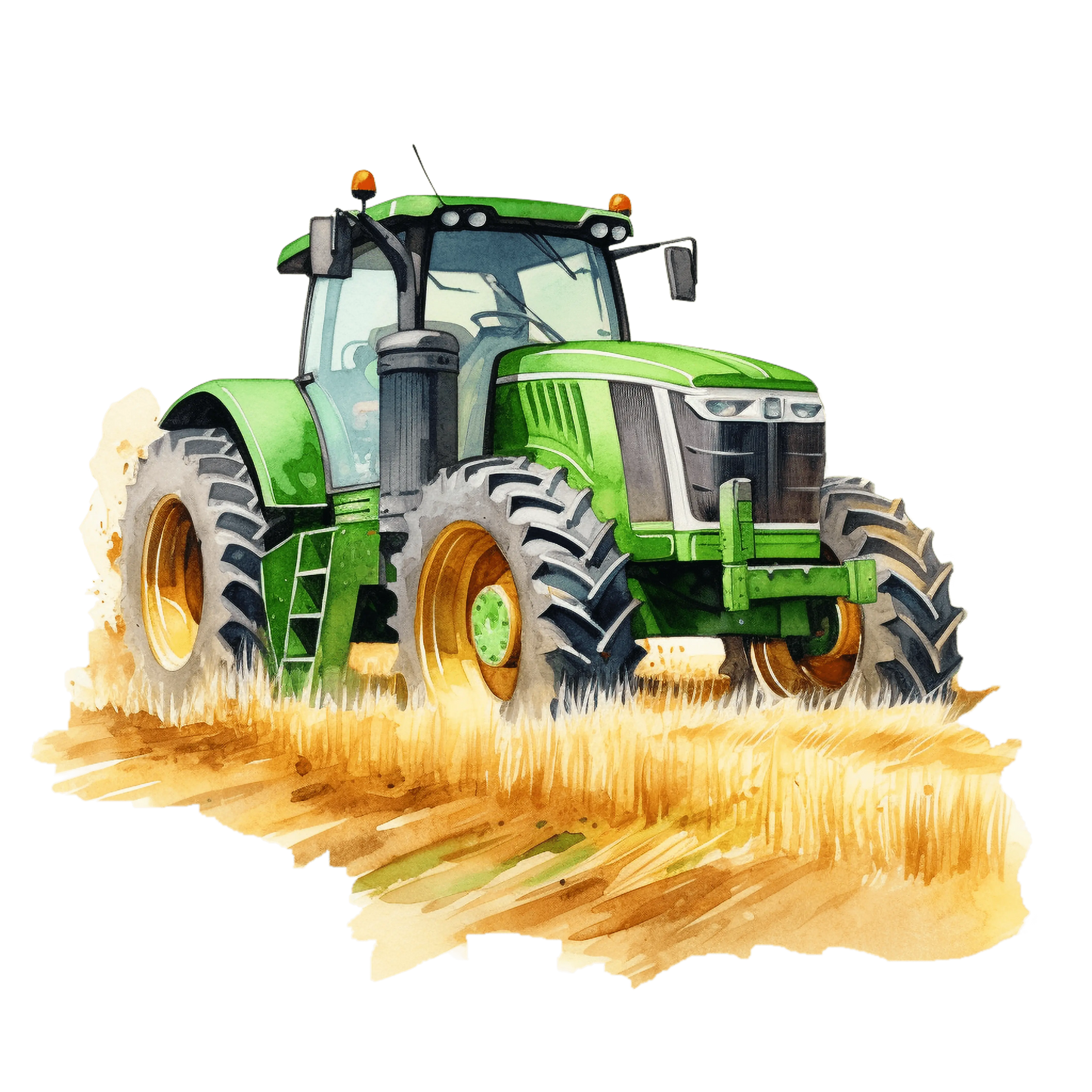 Bügelbild Watercorlor Farm Traktor #8 - Fylou's Style