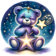 Bügelbild Astro Teddy Bär #4 - Fylou's Style