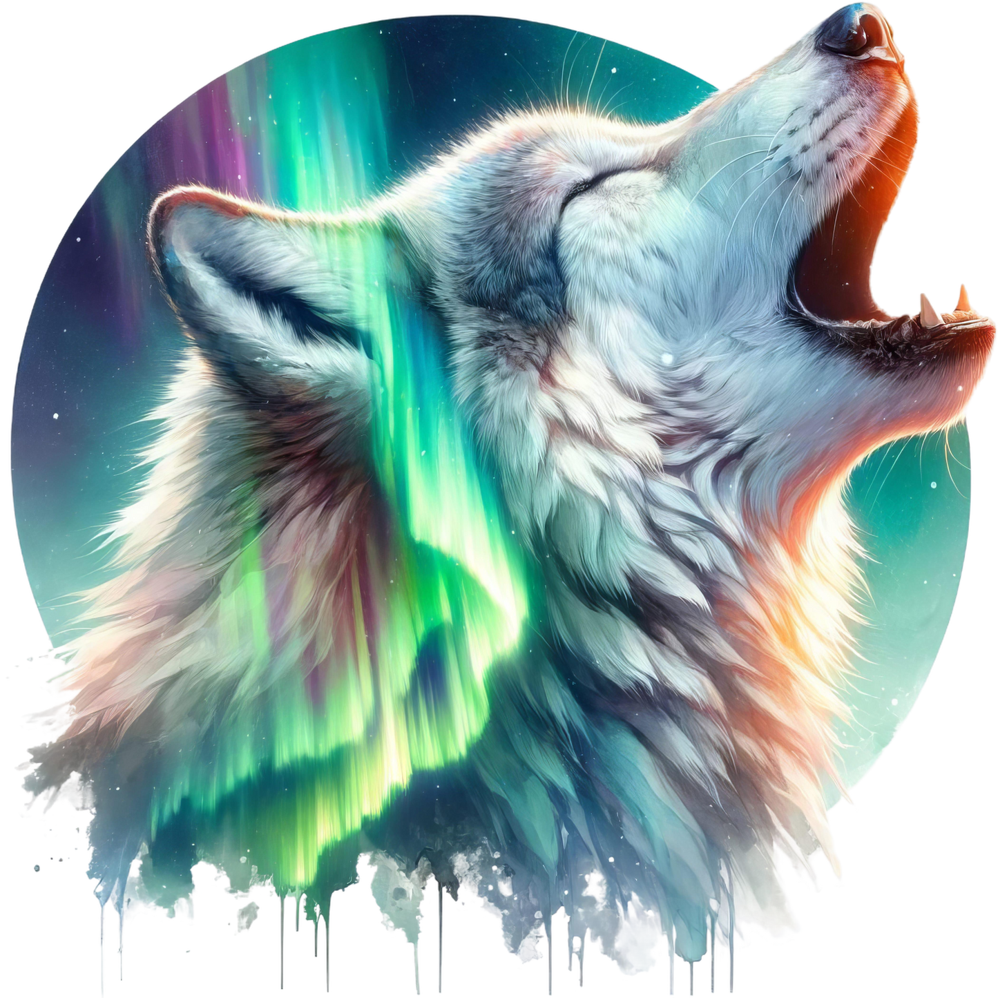 Bügelbild Mystischer Wolf #6 - Fylou's Style