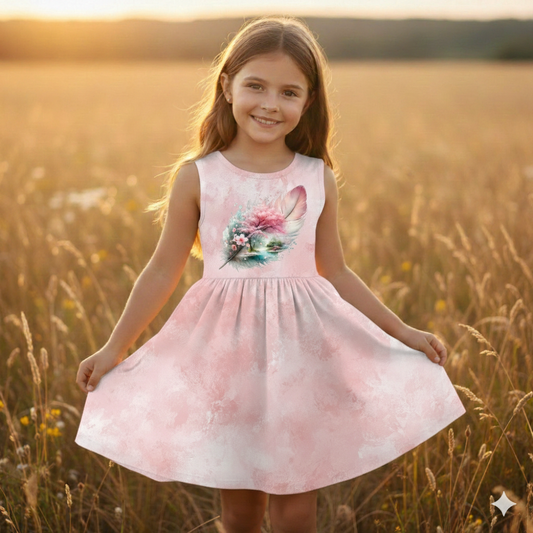 Bügelbild Kirschblüten Feder