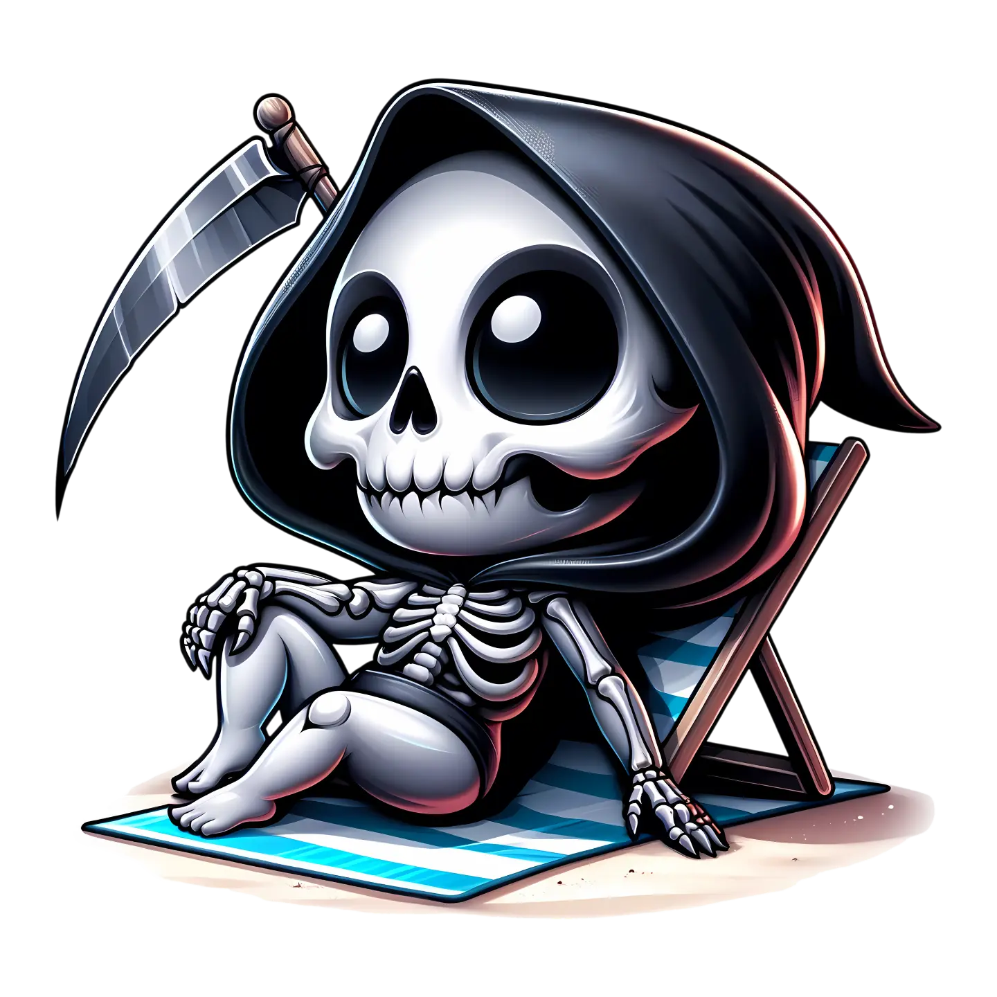 Bügelbild Grim Reaper im Urlaub #7 Fylou's Style