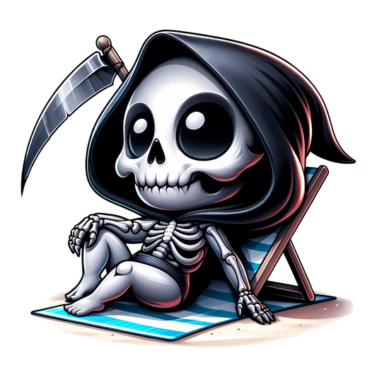 Bügelbild Grim Reaper im Urlaub #7 Fylou's Style