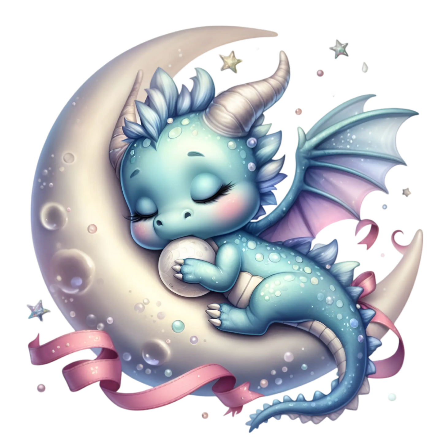 Bügelbild Drache auf Mond #8 - Fylou's Style