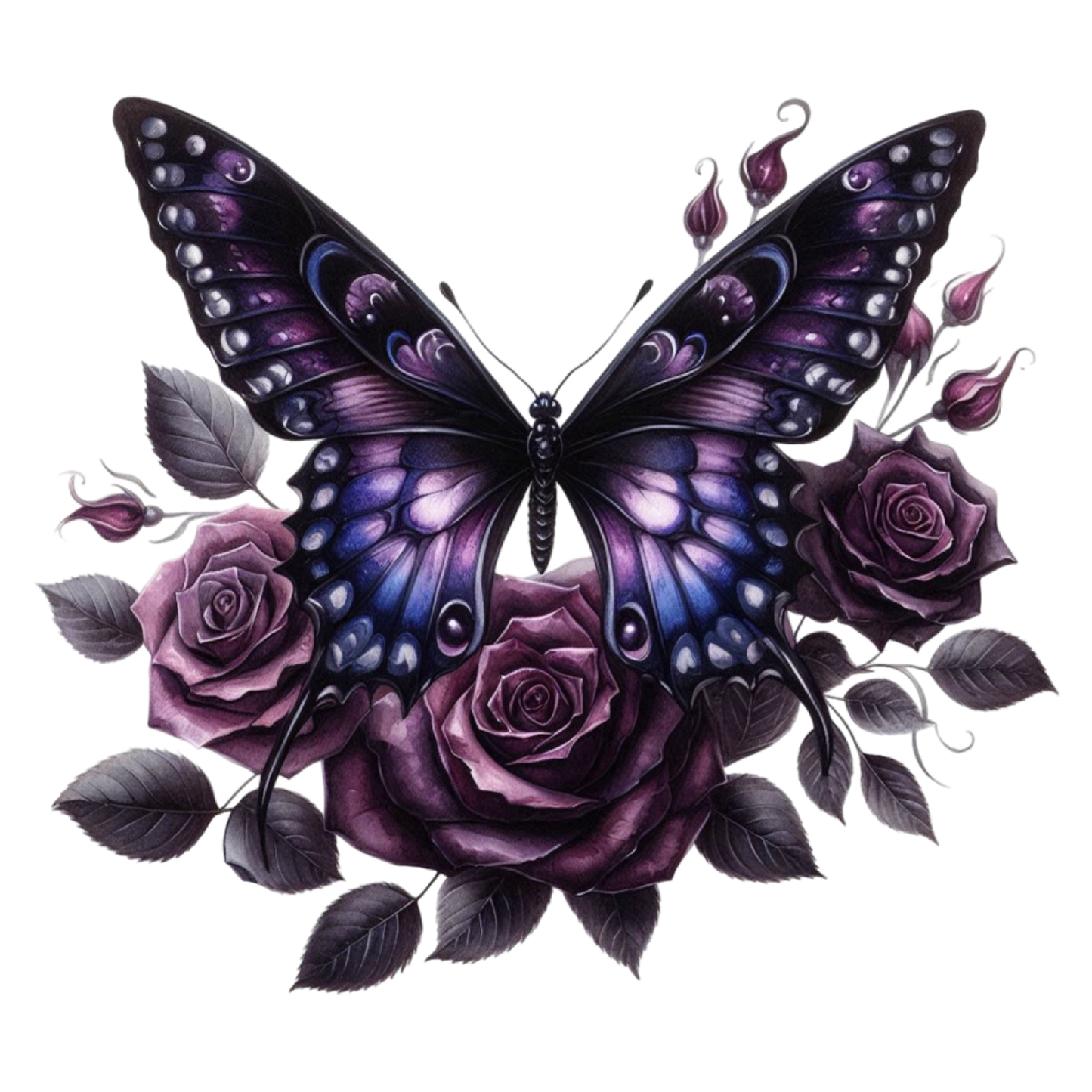 Bügelbild Gothic Sommer Schmetterling #13 Fylou's Style