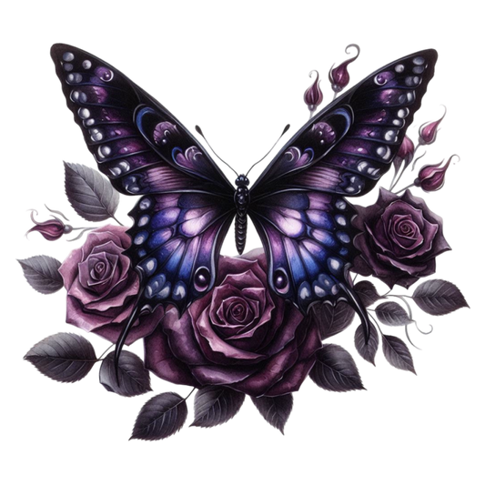 Bügelbild Gothic Sommer Schmetterling #13 Fylou's Style