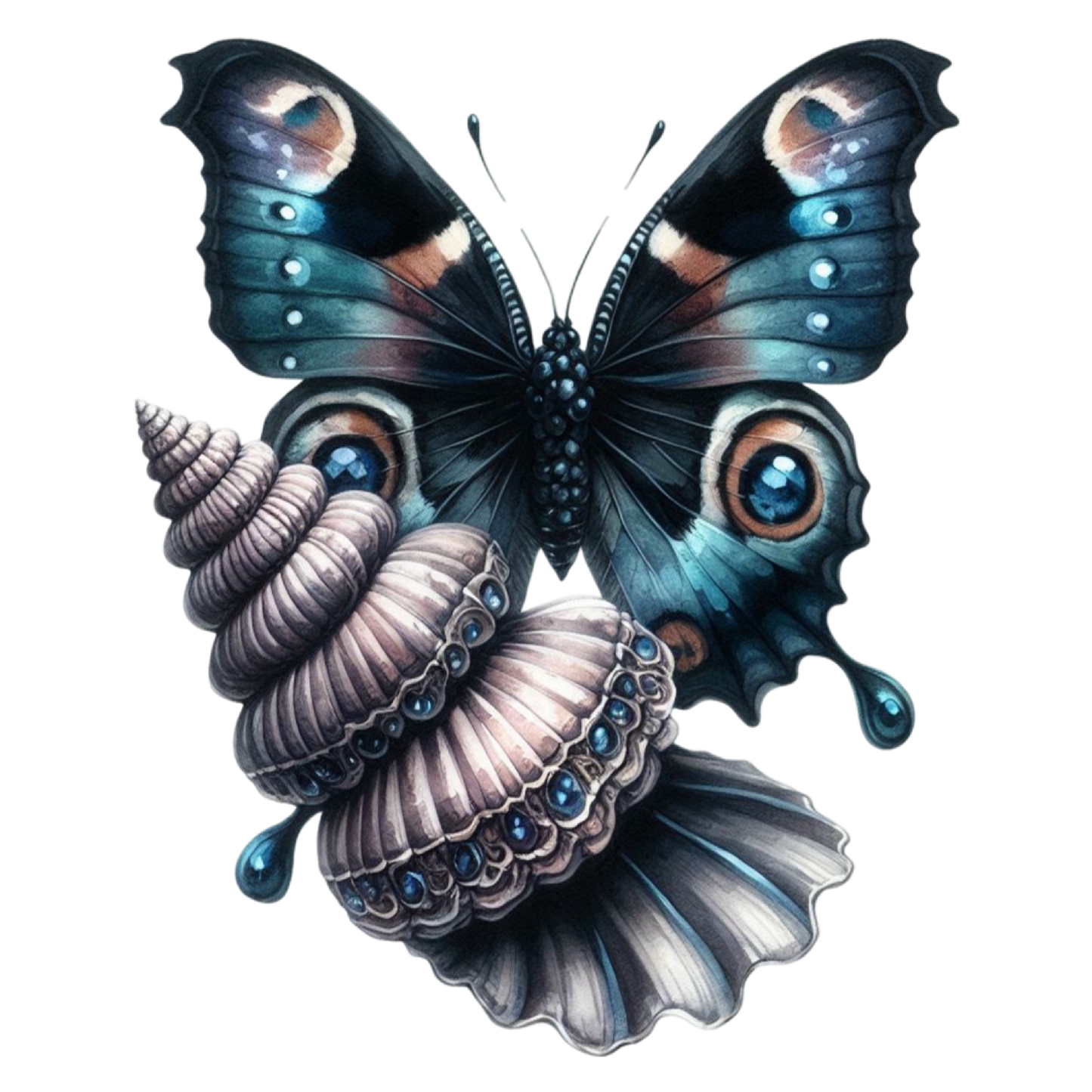 Bügelbild Gothic Sommer Schmetterling #15 Fylou's Style