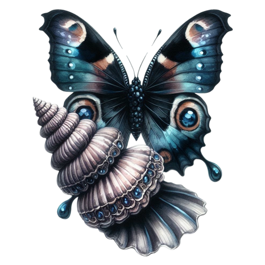 Bügelbild Gothic Sommer Schmetterling #15 Fylou's Style