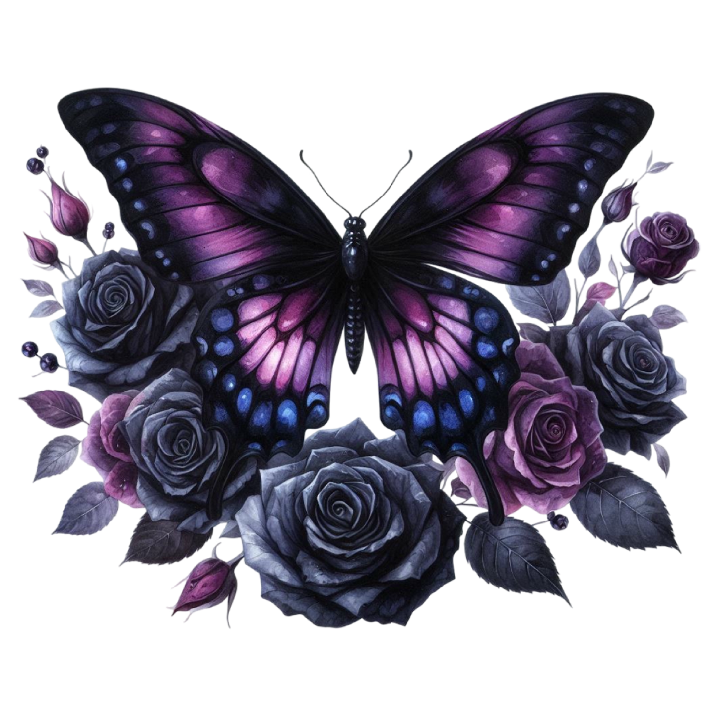 Bügelbild Gothic Sommer Schmetterling #16 Fylou's Style