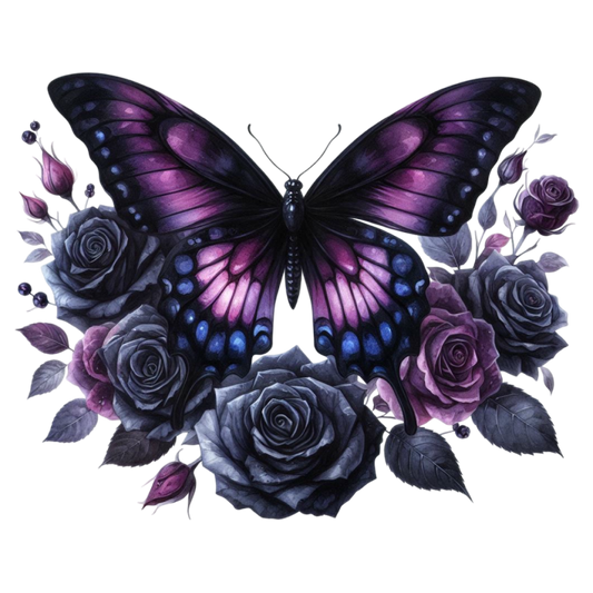 Bügelbild Gothic Sommer Schmetterling #16 Fylou's Style