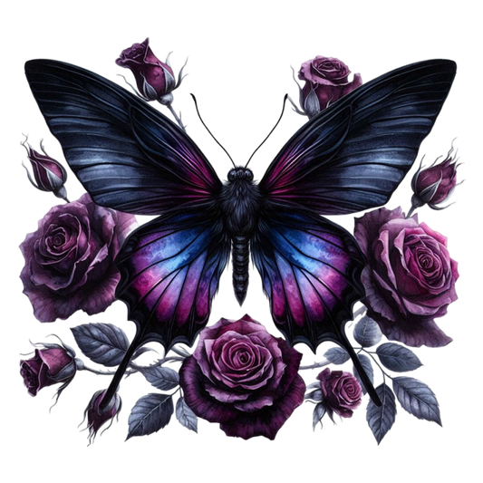 Bügelbild Gothic Sommer Schmetterling #18 Fylou's Style
