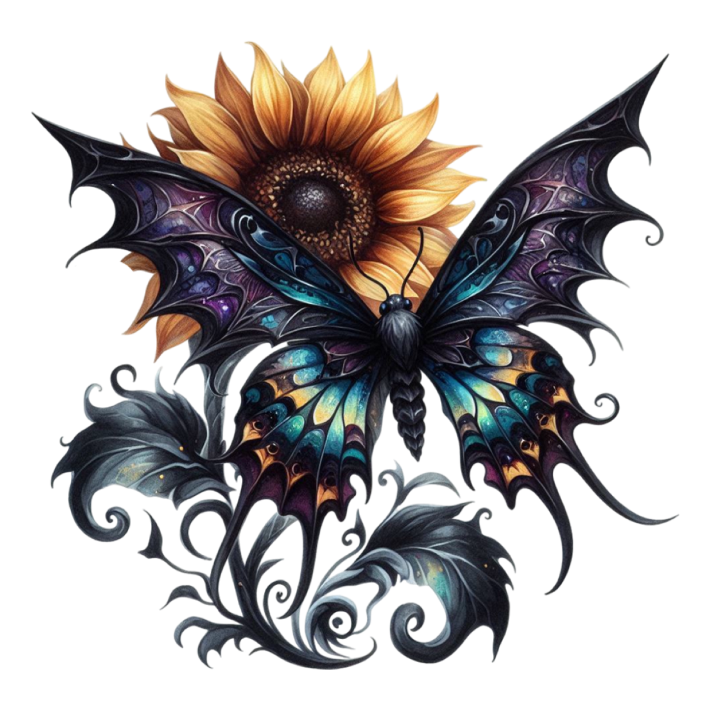 Bügelbild Gothic Sommer Schmetterling #1 Fylou's Style
