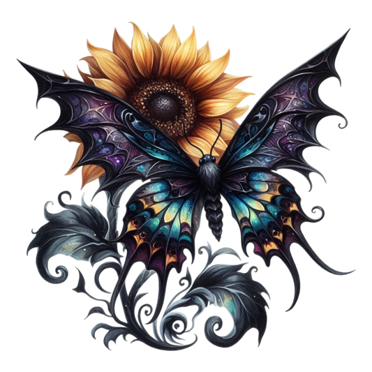 Bügelbild Gothic Sommer Schmetterling #1 Fylou's Style