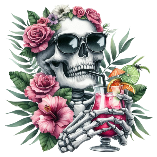 Bügelbild Summer Gothic Skull #20 Fylou's Style