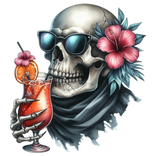 Bügelbild Summer Gothic Skull #22 Fylou's Style