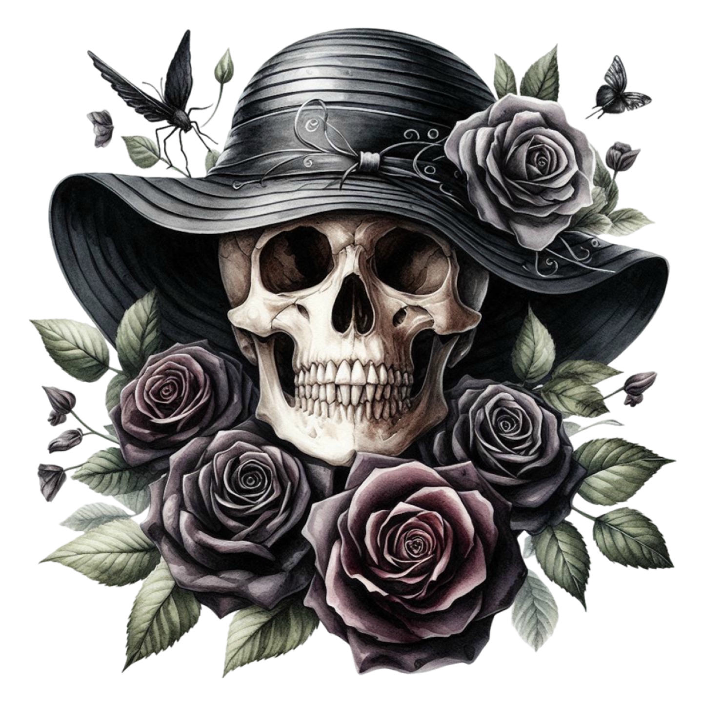 Bügelbild Summer Gothic Skull #25 Fylou's Style