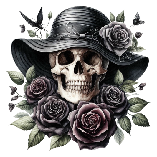 Bügelbild Summer Gothic Skull #25 Fylou's Style