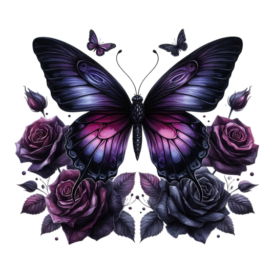 Bügelbild Gothic Sommer Schmetterling #3 Fylou's Style