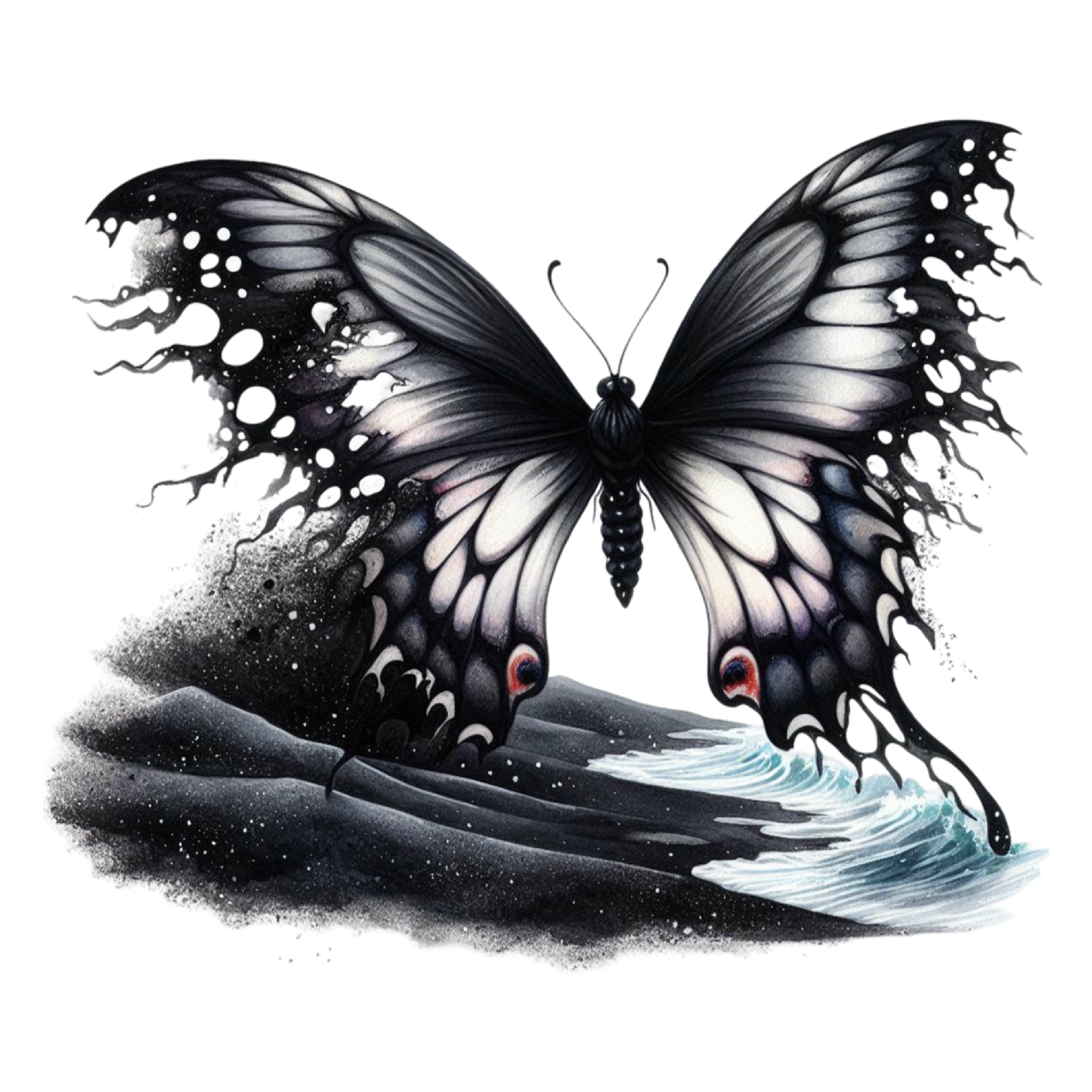 Bügelbild Gothic Sommer Schmetterling #5 Fylou's Style