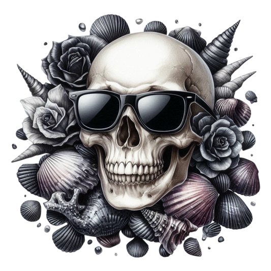 Bügelbild Summer Gothic Skull #7 Fylou's Style