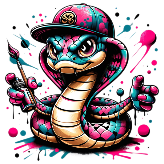 Bügelbild Grafitti Schlange #4 Fylou's Style