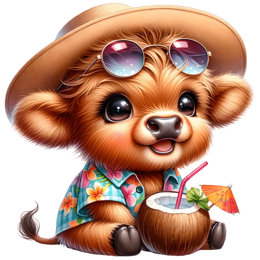 Bügelbild Summer Highland Kuh #22 Fylou's Style