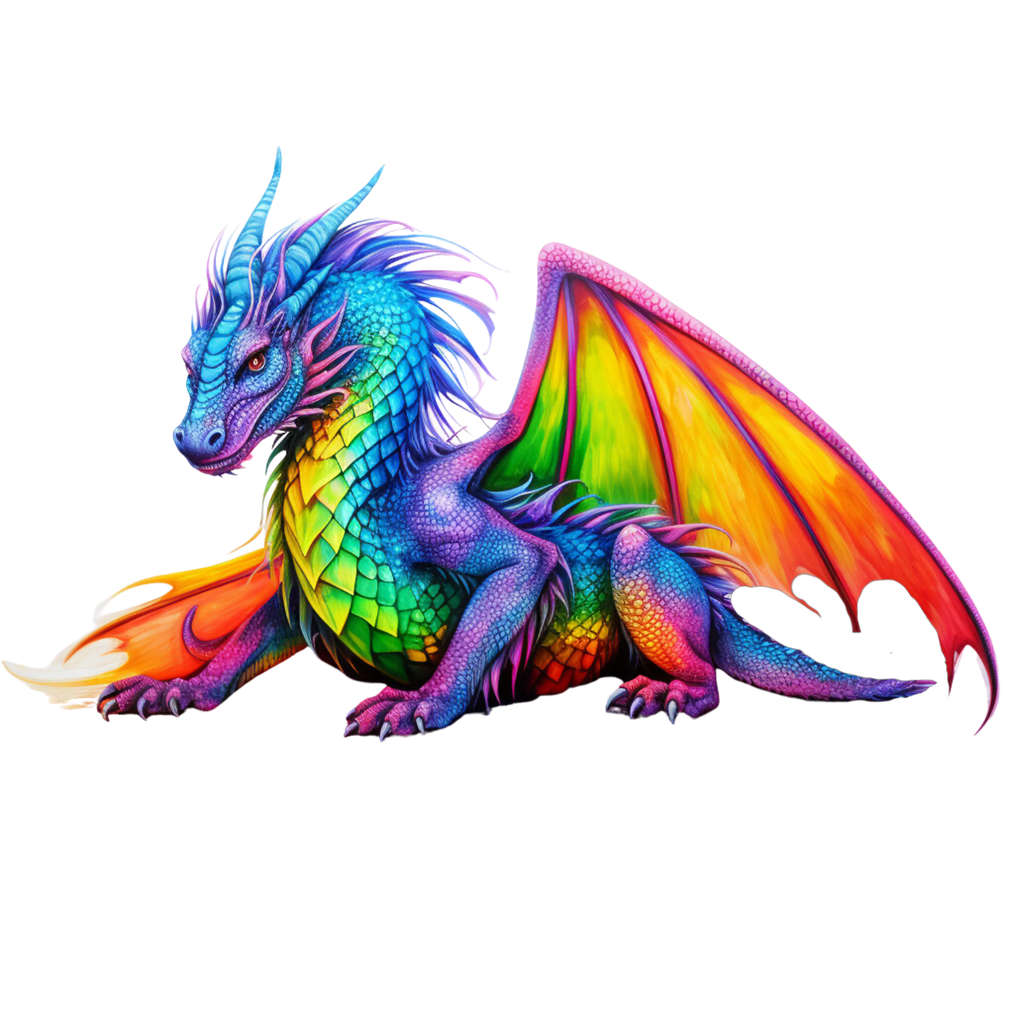 Bügelbild Rainbow Drache #7 Fylou's Style