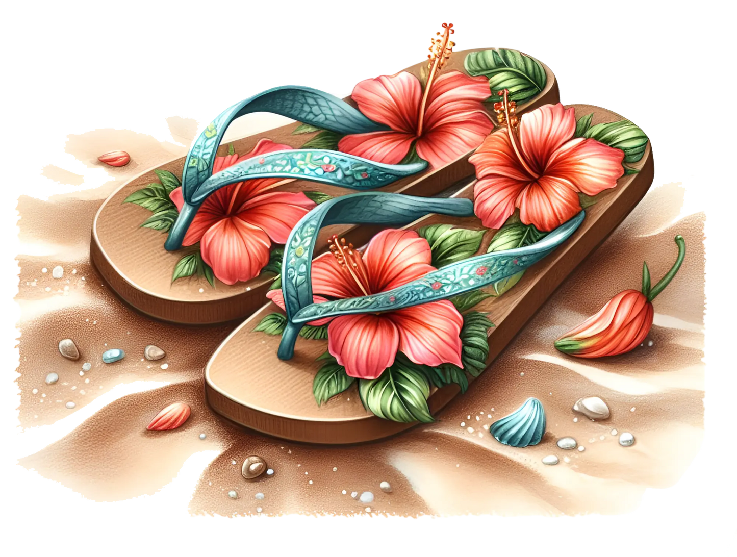 Bügelbild Summer Flip Flops Fylou's Style