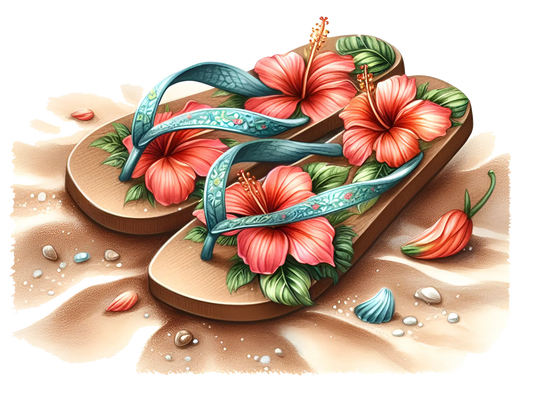 Bügelbild Summer Flip Flops Fylou's Style