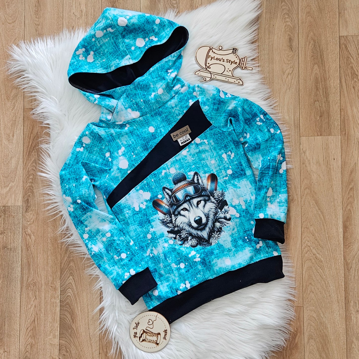 Bügelbild Wolf Wintersport #6