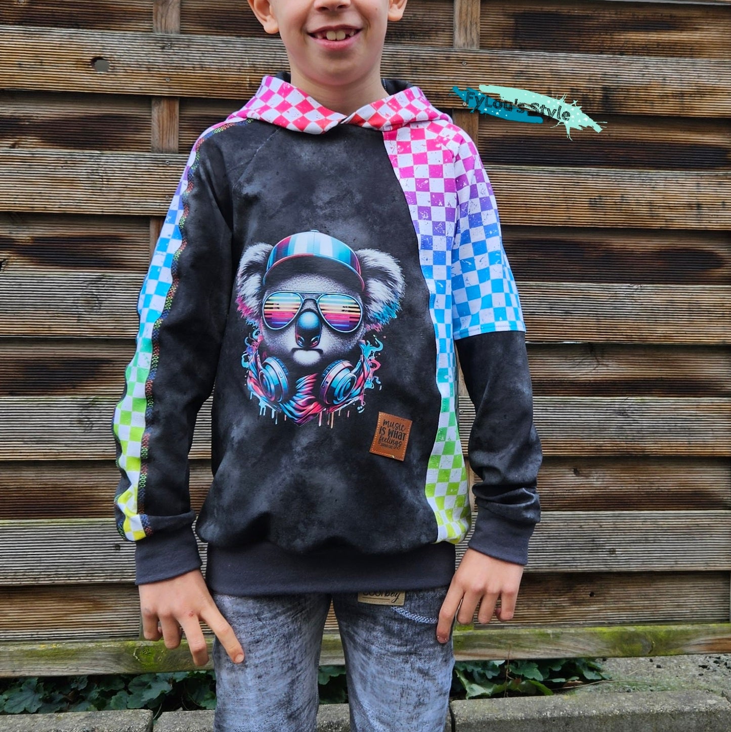 Bügelbild Cool Musik Koala Fylou's Style